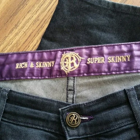 Rich & Skinny Marilyn Super Skinny Dark Wash Jean EUC sz 31 - Picture 6 of 10